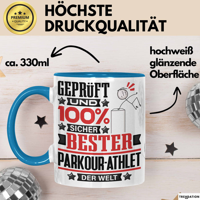 Parkour-Athlet Geschenk Lustiger Spruch für Parkour-Athlet Geschenkidee Bester Parkour-Athlet Der Welt Blau Trendation