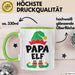 Papa Elf Tasse Geschenk Weihnachten Papa Geschenkidee Papaelfe Grün Trendation