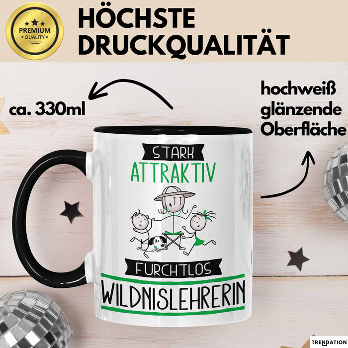 Wildnislehrerin Tasse Geschenk Becher Stark Attraktiv Furchtlos Wildnislehrerin Lustige Geschenkidee Trendation