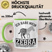 IT Informatiker Nerd Tasse Geschenk Ich habe mein Zebra Grün Trendation