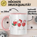 Weihnachten Weinglas Tasse Geschenk Weihnachtliche Grafik Weinliebhaber Kaffee-Becher Rosa Trendation