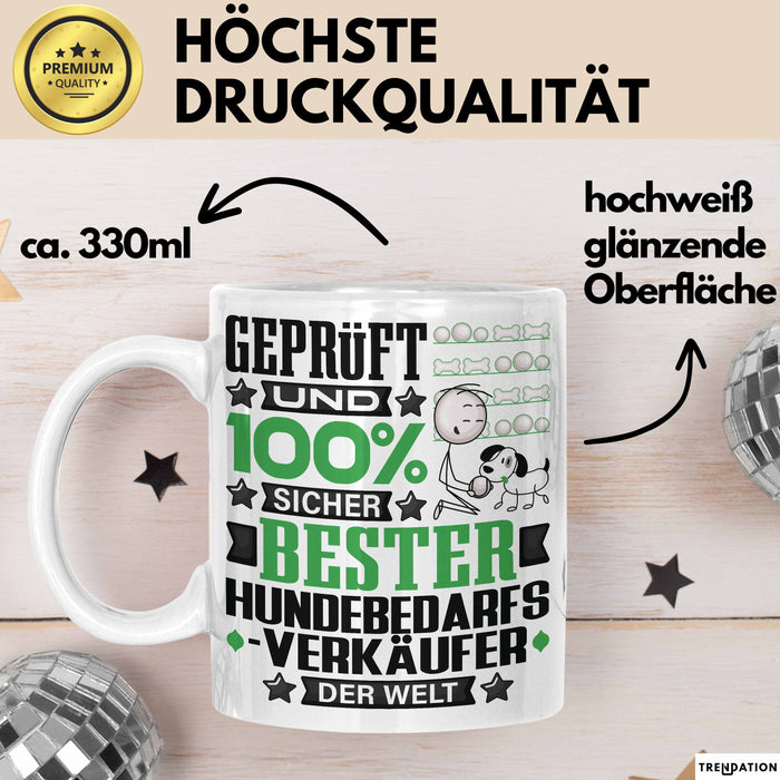 Hundebedarfsverkäufer Geschenk Lustiger Spruch für Hundebedarfsverkäufer Geschenkidee Bester Hundebedarfsverkäufer Der Welt Weiß Trendation