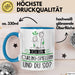 Curling-Spielerin Tasse Geschenk Ich Bin Curling-Spielerin Und Du So Geschenkidee Lustiger Spruch Becher Blau Trendation