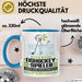 Eishockeyspieler Geschenk Tasse Ich Bin Eishockeyspieler Aber Sag Doch Einfach Superheld Lustige Geschenkdiee für Eishockeyspieler Kaffee-Becher Blau Trendation