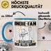 Indie-Fan Tasse Geschenk für Indie-Fan Der Mann Der Alles Kann Geschenkidee zum Geburtstag Blau Trendation