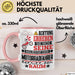 Motorradfahrer Geschenk Tasse Lustiger Spruch Erheben Sie Sich Der Motorradfahrer Betritt den Raum Rosa Trendation