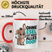 Esel Tier Tasse Geschenk Lustige Geschenkidee Spruch Ohne Esel Ist Doch Alles Doof Rot Trendation