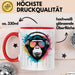 DJ Affe mit Sonnenbrille Tasse Becher Geschenk Lustige Geschenkidee Spruch Rot Trendation