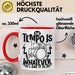 Schlagzeugspieler Drummer Geschenk Tasse The Tempo Is Whatever I Say It Is Schlagzeueger Geschenkidee Kaffee-Becher Rot Trendation
