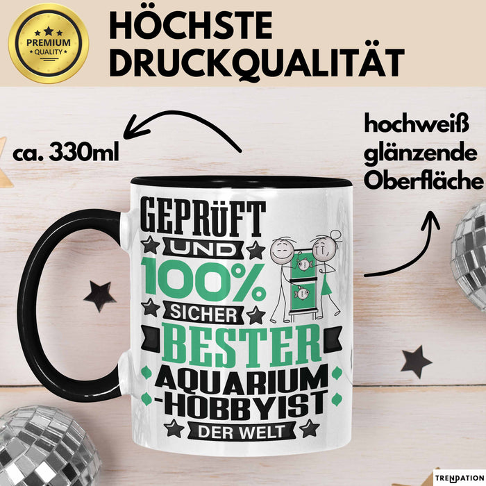 Aquarium-Hobbyist Geschenk Lustiger Spruch für Aquarium-Hobbyist Geschenkidee Bester Aquarium-Hobbyist Der Welt Schwarz Trendation
