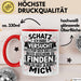 Valentinstag Tasse Geschenk für Ihn Sie Männer Für Paare Freundin Geschenkidee Kaffee-Becher Liebe Schatz Ich Hab Versucht Für Dich Das Geschenk Zu Finden Aber Du Hast Ja Bereits Mich Rot Trendation