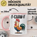 Hahn Tasse Geschenk F-Caaw-F Lustige Geschenkidee Vogel Bauernhof Rosa Trendation