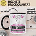 Stiefcousin Geschenk Tasse Ich Bin Stiefcousin Aber Sag Doch Einfach Superheld Lustige Geschenkdiee für Stiefcousin Kaffee-Becher Schwarz Trendation