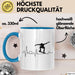 Skateboarder Geschenk Tasse Herzschlag Geschenkidee Jungs Skater Blau Trendation