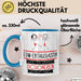EDM-Enthusiastin Weil Es Keinen Schöneren Beruf Gibt Tasse Geschenk für Eine EDM-Enthusiastin Lustig Blau Trendation