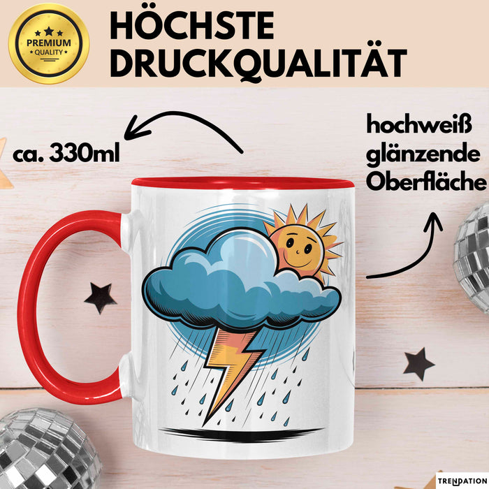 Meteorologe Tasse Geschenk Lustige Geschenkidee Spruch Für Wetter Beobachter Rot Trendation