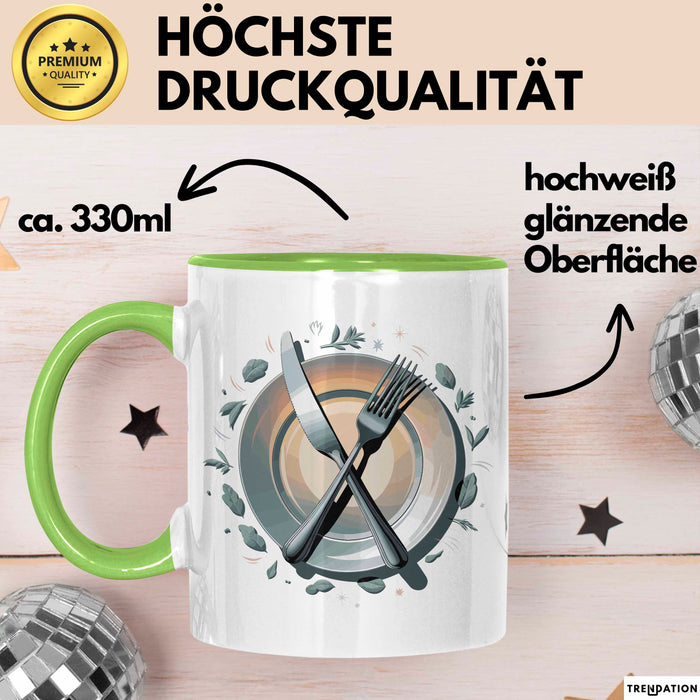 Feinschmecker Tasse Geschenkidee für Geschmacksliebhaber Grün Trendation