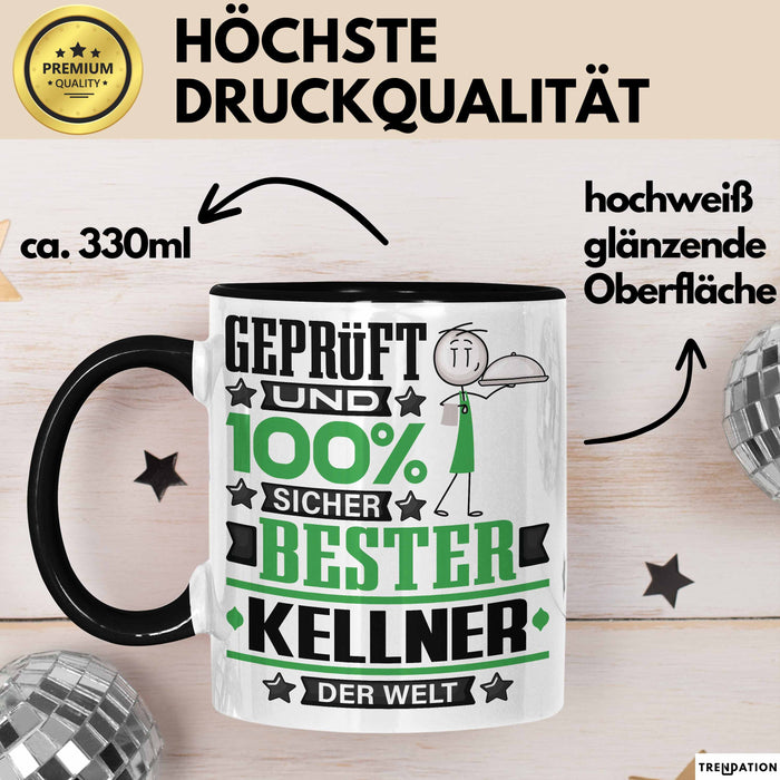 Kellner Geschenk Lustiger Spruch für Kellner Geschenkidee Bester Kellner Der Welt Schwarz Trendation