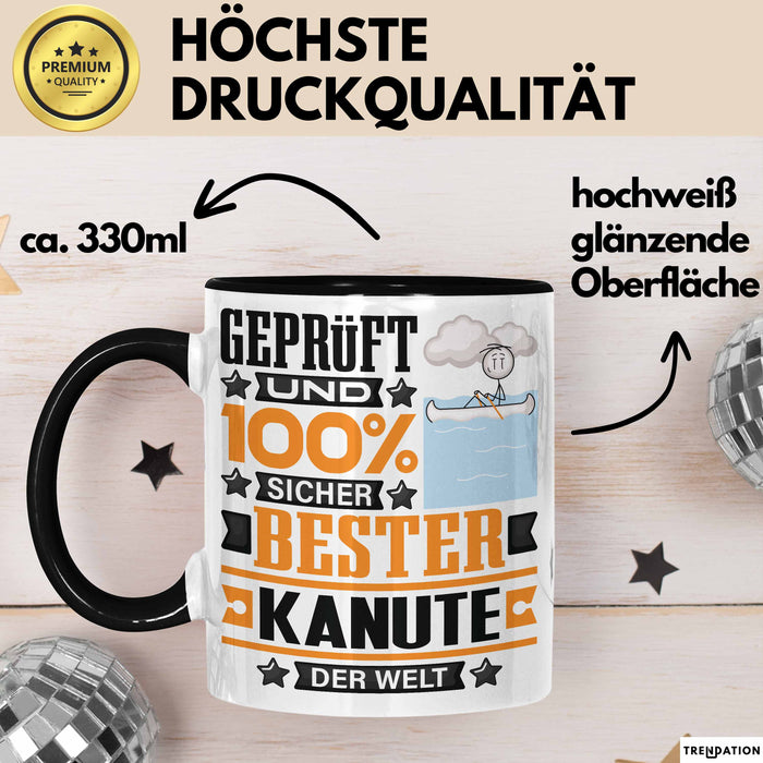 Kanute Geschenk Lustiger Spruch für Kanute Geschenkidee Bester Kanute Der Welt Schwarz Trendation