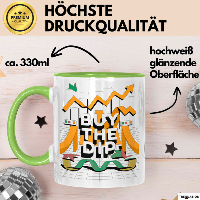 Börsen Analyst Tasse Geschenk Lustige Geschenkidee Spruch Für Markt Denker Grün Trendation