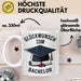 Schüler Abschluss Tasse Geschenk Lustige Geschenkidee Spruch Glückwunsch Zum Bachelor Weiß Trendation