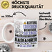 Radfahrer Geschenk Tasse Lustiger Spruch Erheben Sie Sich Der Radfahrer Betritt den Raum Weiß Trendation