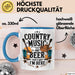 Country Musik Bier Tasse Geschenk Lustige Geschenkidee Blau Trendation
