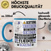 Gleitschirmflieger Geschenk Tasse Lustiger Spruch Erheben Sie Sich Der Gleitschirmflieger Betritt den Raum Blau Trendation