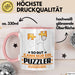 Puzzler Geschenk Tasse So Gut Kann Nur Ein Puzzler Aussehen Geschenkidee Kaffee-Becher Rosa Trendation