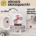 Geschenk für Motorradfahrerin Tasse Lustige Geschenkidee Geburtstag Ich Bin Motorradfahrerin Ich Darf Das Weiß Trendation