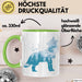 Wolf Tasse Geschenk Heulender Wolf Vögel Mond Silhouetten Geschenkidee Lustig Grün Trendation