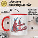 Meerjungfrau Geschenk Tasse für Mädchen Nymphe Nixe Becher Grafik Believe In Mermaids Rot Trendation