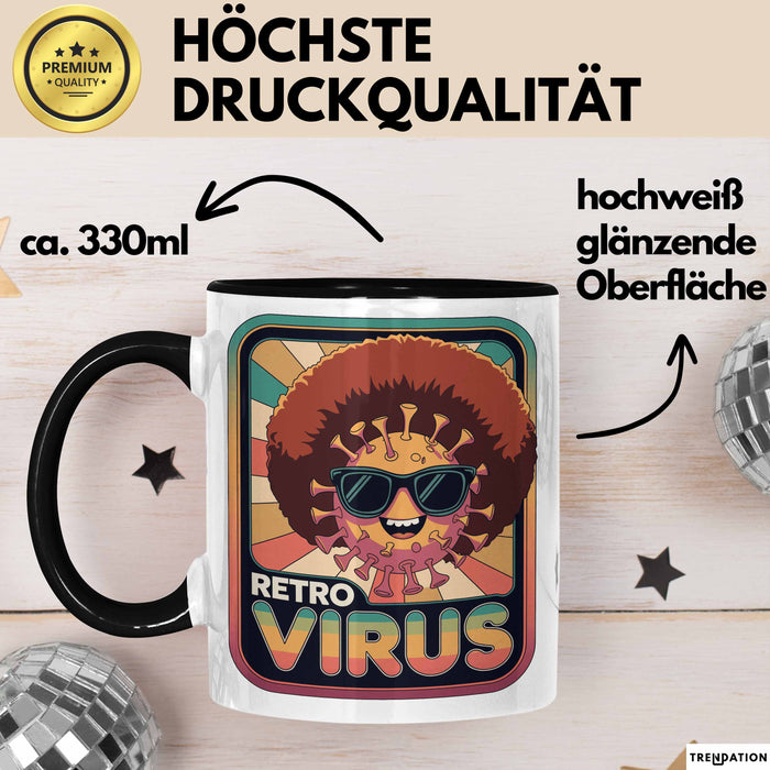 Computerprogrammierer Softwareingenieur Tasse Geschenk Lustige Geschenkidee Spruch Retro Virus Trendation