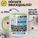 Meerschweinchenfreund Geschenk Tasse Lustiger Spruch Erheben Sie Sich Der Meerschweinchenfreund Betritt den Raum Grün Trendation