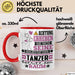 Tänzer Geschenk Tasse Lustiger Spruch Erheben Sie Sich Der Tänzer Betritt den Raum Rot Trendation
