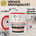 EDM-Enthusiastin Weil Es Keinen Schöneren Beruf Gibt Tasse Geschenk für Eine EDM-Enthusiastin Lustig Rot Trendation
