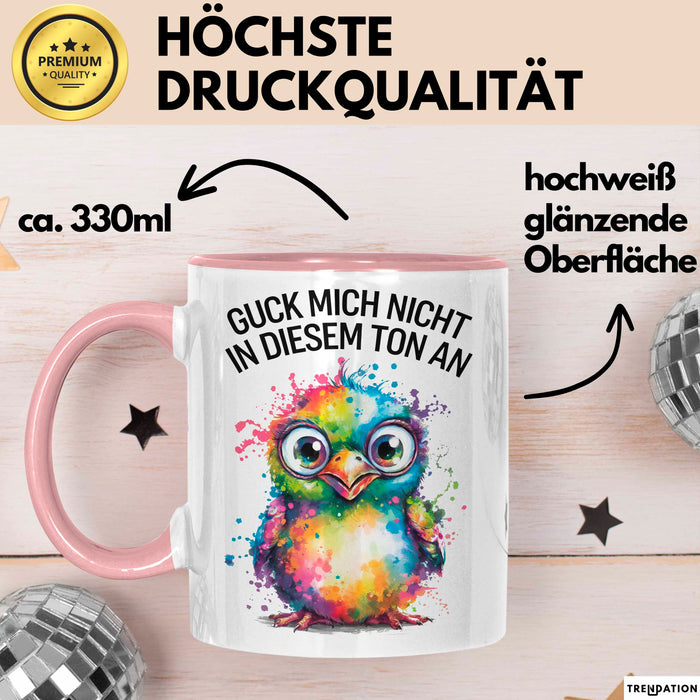 Sarkasmus Tasse Geschenkidee Schau Mich Nicht An Humor Fan Rosa Trendation