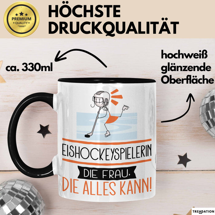 Eishockeyspielerin Geschenk Tasse Becher Die Frau Die Allen Kann Geschenkidee für eine Eishockeyspielerin Lustig Trendation