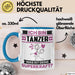 Tänzer Tasse Geschenk für Tänzer Geburtstag Lustiger Spruch Kaffee-Becher Was Ist Deine Superkraft Blau Trendation