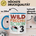 3. Geburtstag Geschenk Tasse Becher Wild Frech Und Schon 3 Blau Trendation