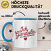 Gundula Tasse Geschenk Ich Bin Vollkommen Gundula Geschenkidee Geburtstag Blau Trendation