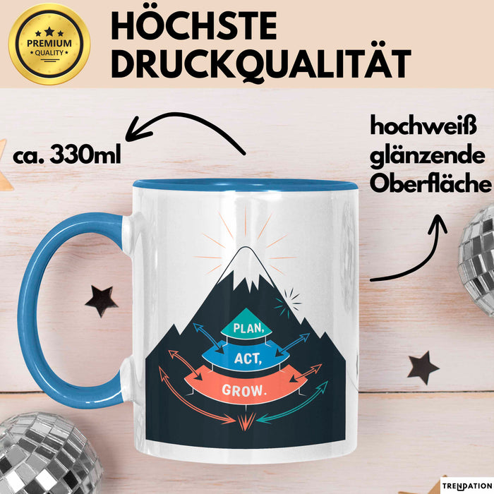 Life Coach Tasse Geschenk Lustige Geschenkidee Spruch Für Persönliche Entwicklung Sucher Blau Trendation