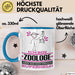 Zoologe Geschenk Tasse Ich Bin Zoologe Aber Sag Doch Einfach Superheld Lustige Geschenkdiee für Zoologe Kaffee-Becher Blau Trendation