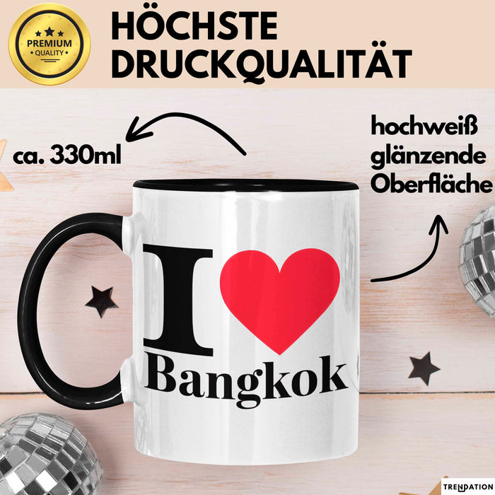 Bangkok Thailand Tasse Geschenk Lustige Geschenkidee Spruch Ich Liebe Bangkok Trendation