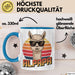 Vatertag Tasse Geschenk Alpapa Alpaka für Papa Spruch Blau Trendation