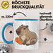 Capybara Tasse Geschenk Lustig Capybara-Liebhaber Blau Trendation
