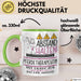 Pferdetherapeutin Tasse Geschenk Lustig Abstand Halten Hochleistungs-Pferdetherapeutin Mit Drang Zur Perfektion Bei Der Arbeit Grün Trendation