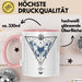 Mystical Tasse Blackcraft Lineart Moon Schmetterling Hexerei Astrologie Tattoo Kaffee-Becher Tarot Rosa Trendation