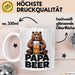 Papa Bier Tasse Geschenk Lustige Geschenkidee Spruch Weiß Trendation