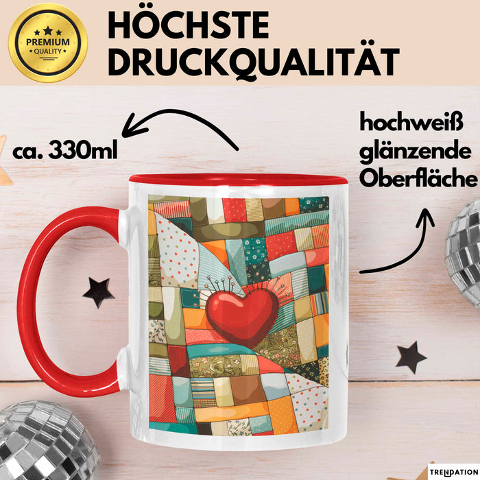 Quilter Tasse Geschenk Lustige Geschenkidee Spruch Für Patchwork Fans Rot Trendation